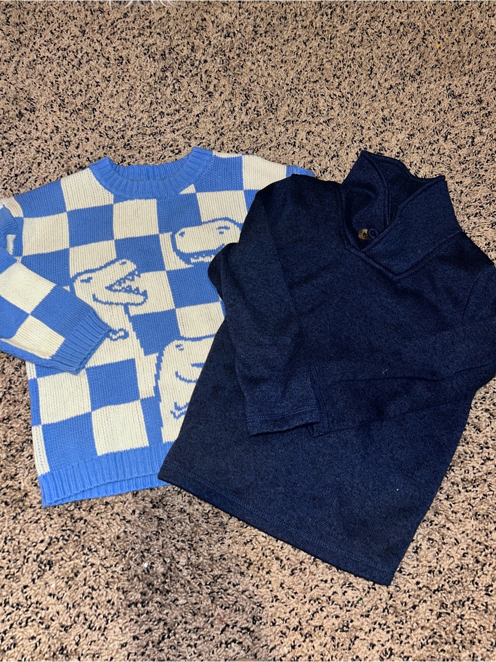 H&M checker Dino and jumping bean sweater 4T